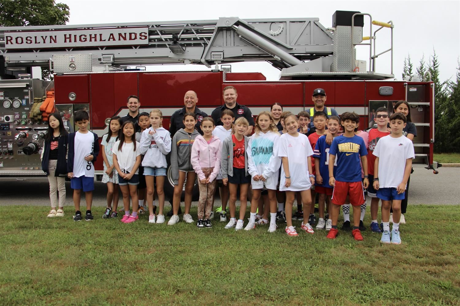  Harbor Hill kids with fire dept